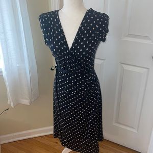 Retro EUC Express polka dot Express wrap dress Large 10-12